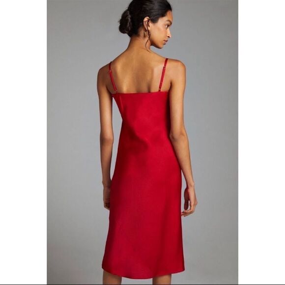 Anthropologie - Hutch Red Bow-Front Slip Midi - Picture 7 of 11